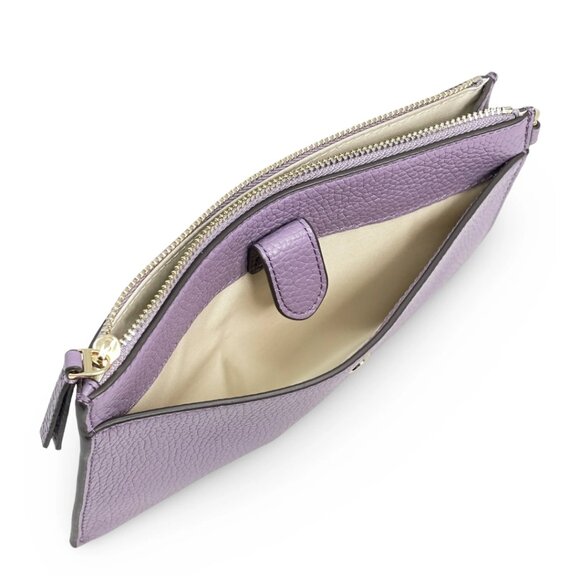 Tory Burch NWT Chelsea Pebbled Leather Top Zip Phone Wallet Wristlet - Picture 2 of 4